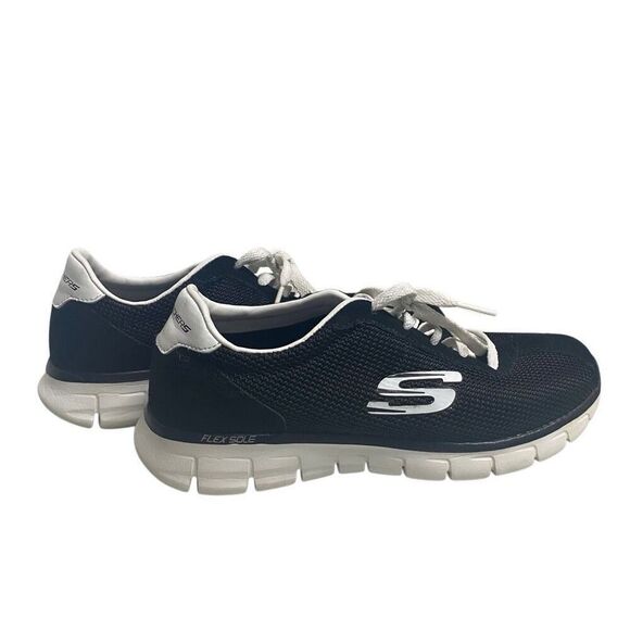 SKECHERS Women’s Air Cooled Memory Foam Black & White Lite Weight Athletic Shoes - Picture 2 of 12